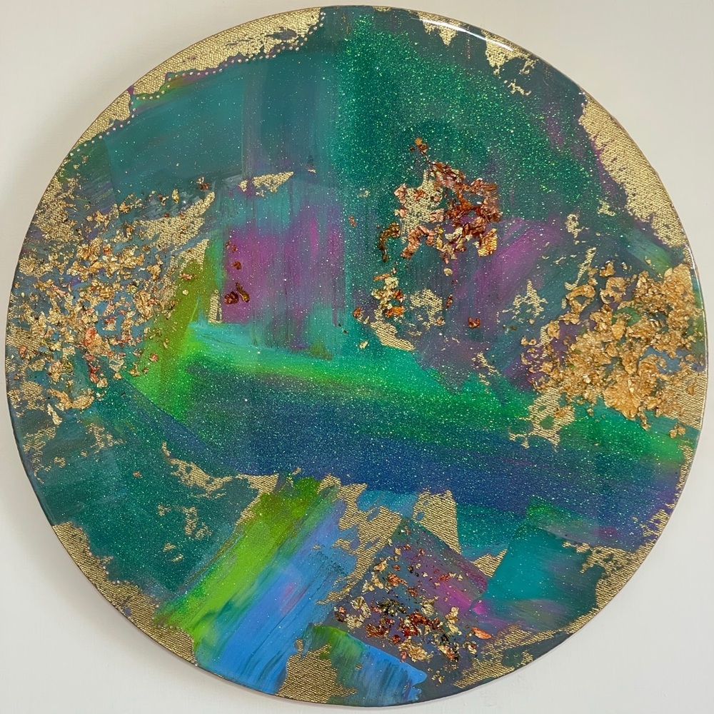 Green Sky Abstract Art